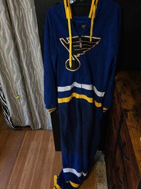 ❤️ GUC Men's Size XL STL. Blues Hockey Sockey Onesie Pajamas